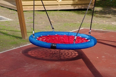 Gungställning Repgunga Fågelbo d.1,0m, fästen, säkerhetskedjor