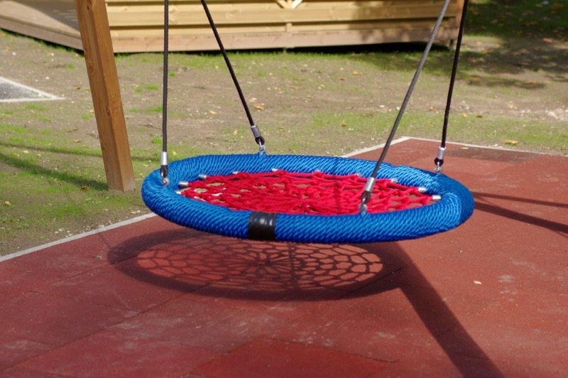 Gungställning Repgunga Fågelbo d.1,0m, fästen, säkerhetskedjor