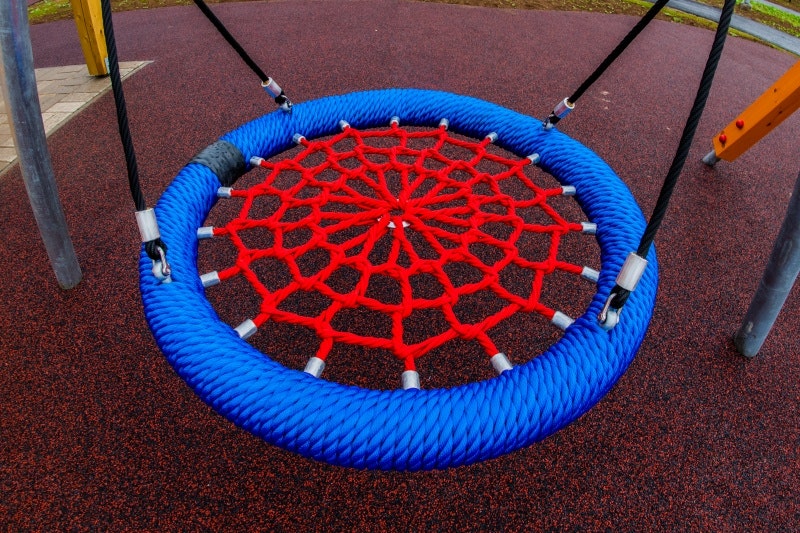 Gungställning Repgunga Fågelbo d.1,0m, fästen, säkerhetskedjor - bild 3