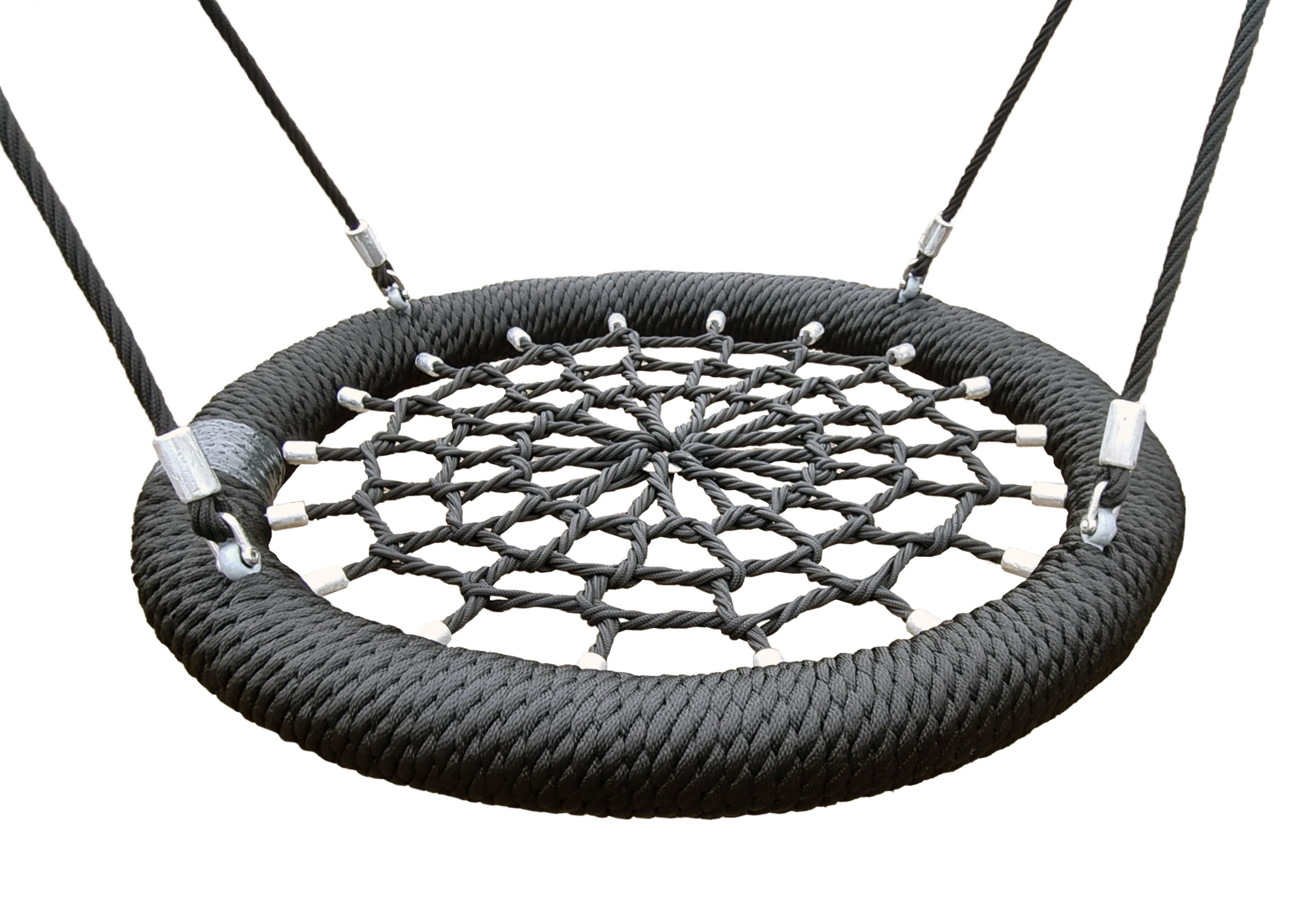 Gungsits Fågelbo d.1,0m, fästen, säkerhetskedjor (svart)