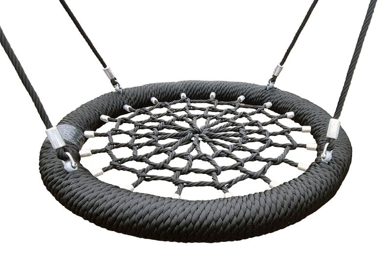 Gungsits Fågelbo d.1,0m, fästen, säkerhetskedjor (svart)