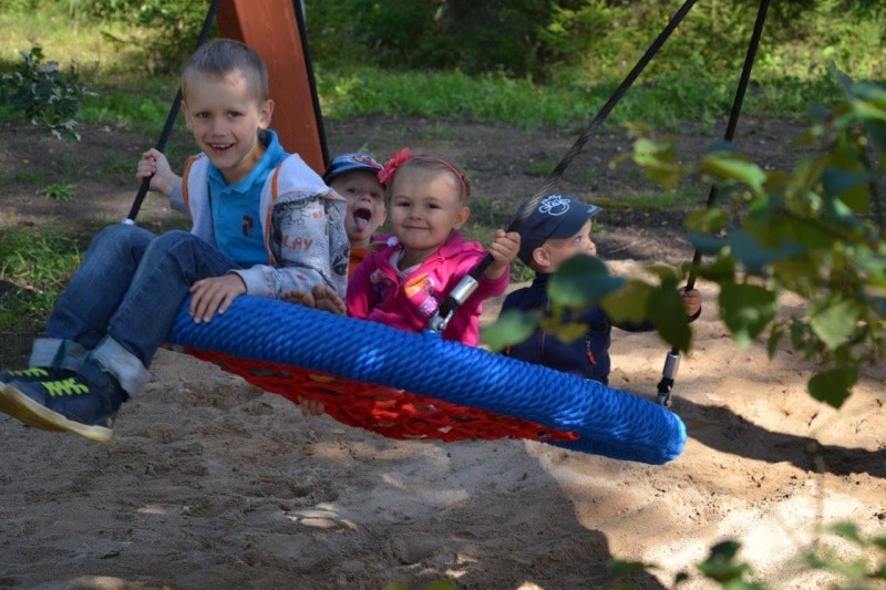 Gunga set BIRD NEST d.1,2m, fixings, safety chains