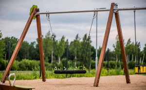 Gungsits Fågelbo d.1,2m med säkerhetskedjor (svart) - bild 3