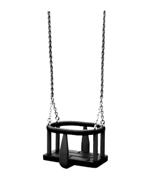 Gungsits Babygunga med 2 kedjor, 2 fästen (svart) - bild 1