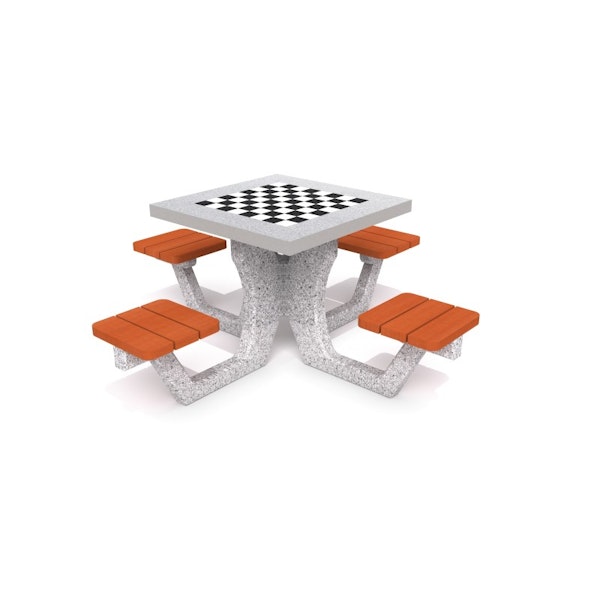 Utemöbel Betongbord för schack - dam 01