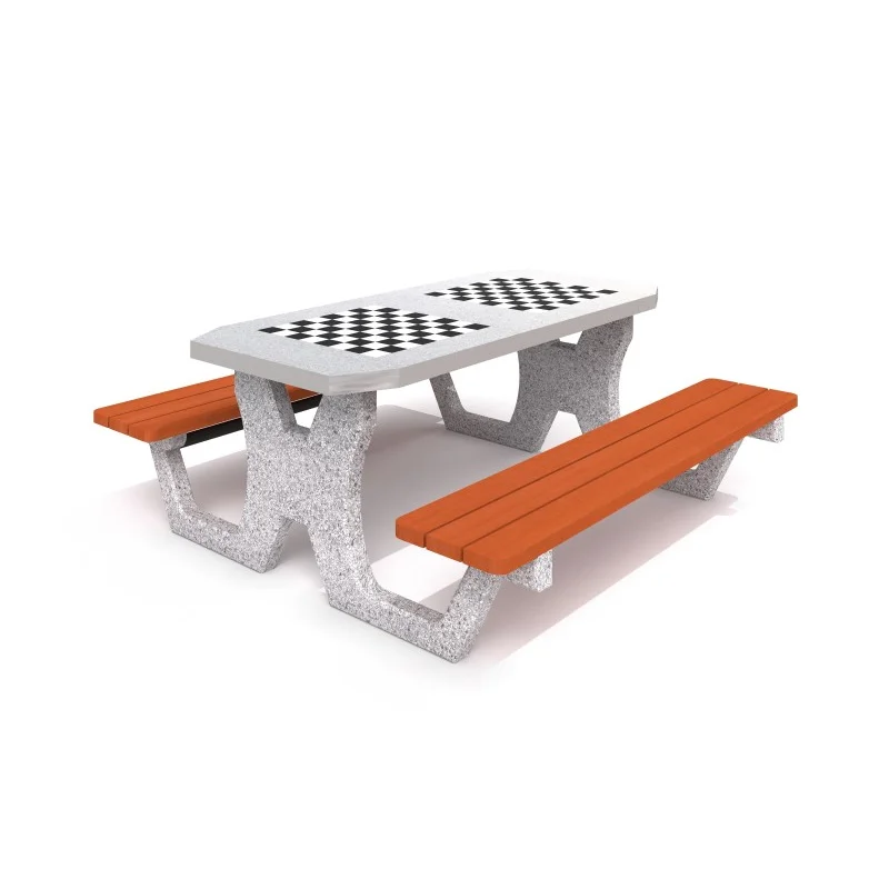 Utemöbel Betongbord för schack - dam 02