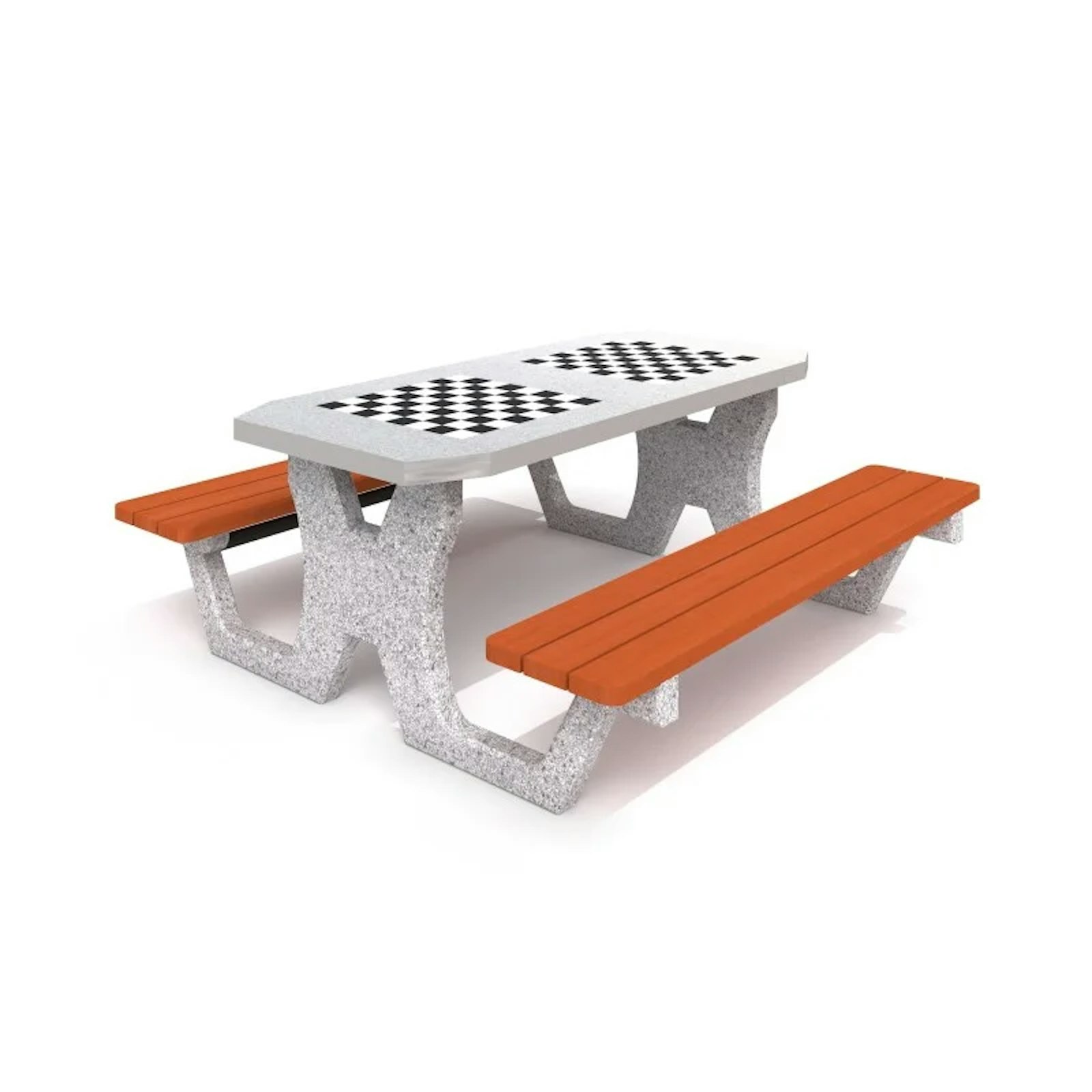 Utemöbel Betongbord för schack - dam 02