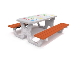 Concrete table for ludo game 02