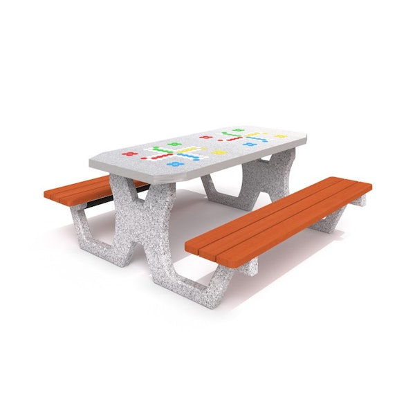 Utemöbel Betongbord för ludospel 02