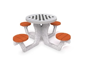 Concrete table for chess - checkers 03