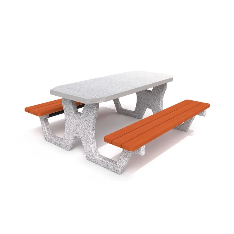 Parkbänk Betong picknickbord 02