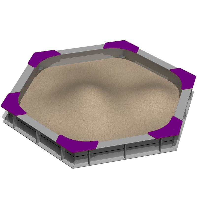 Sandlåda sexkantig (plast) - bild 4