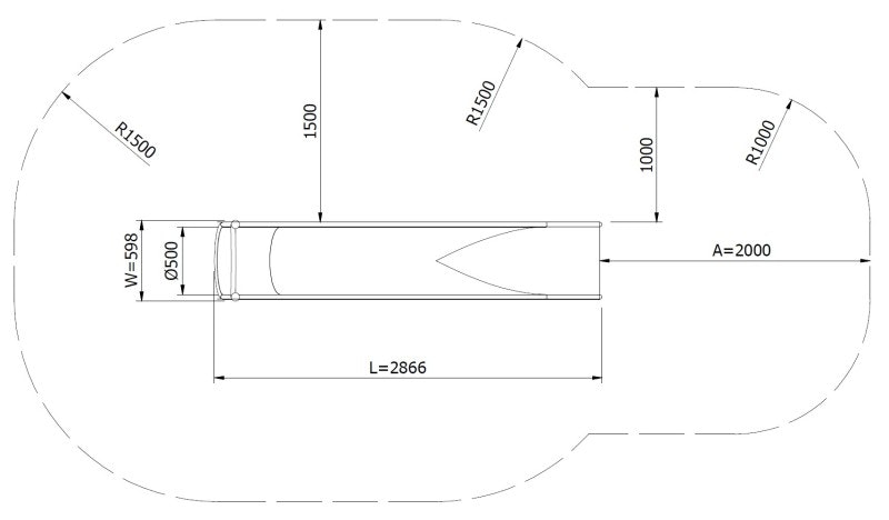 Släntrutschkana Gliti 1.4 m - bild 3