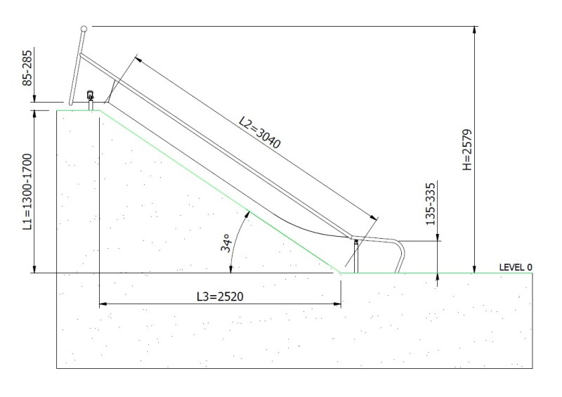 Släntrutschkana Gliti 1.7 m (LEK0312003)