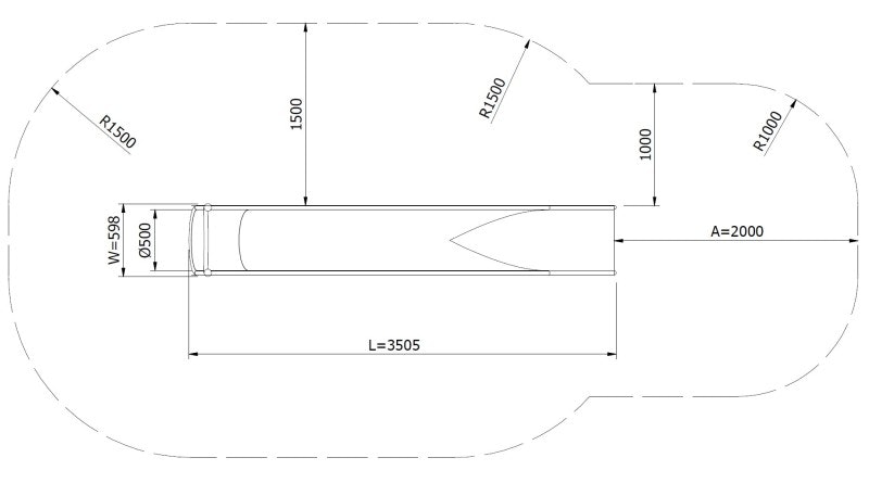 Släntrutschkana Gliti 1.7 m - bild 5