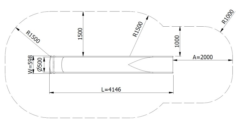 Släntrutschkana Gliti 2.1 m (LEK0312004)