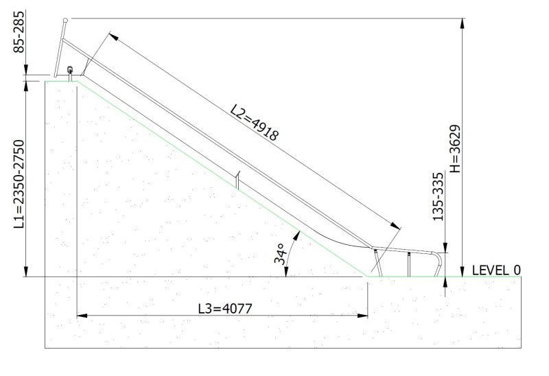 Släntrutschkana Gliti 2.8 m - bild 3