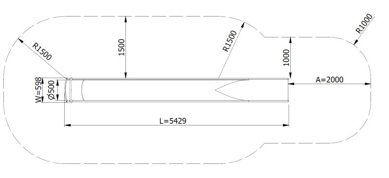 Släntrutschkana Gliti 2.8 m