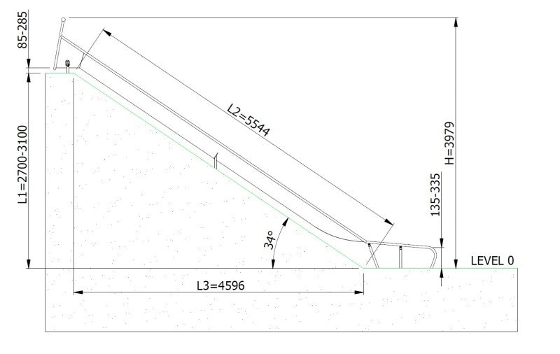 Släntrutschkana Gliti 3.1 m - bild 2
