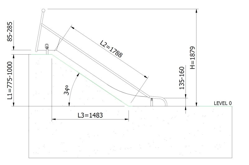 Släntrutschkana Gliti 0.8 m - bild 4