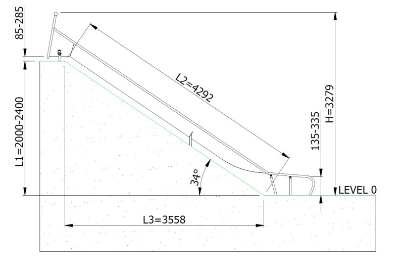 Släntrutschkana Gliti 2.4 m (LEK0312008)