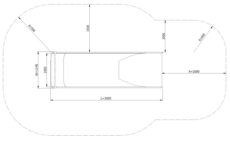Släntrutschkana Eliri 1.7 m