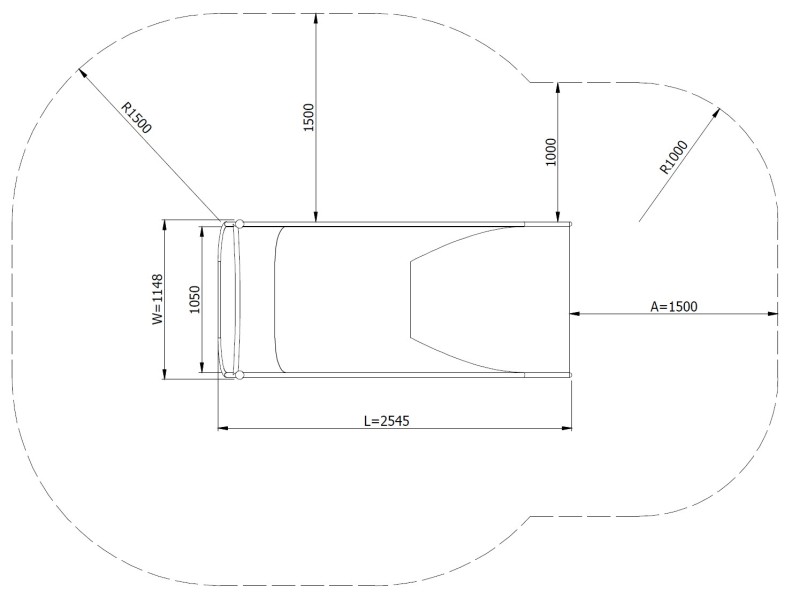 Släntrutschkana Eliri 1.0 m
