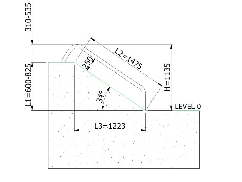 Släntrutschkana Relo 0.8 m