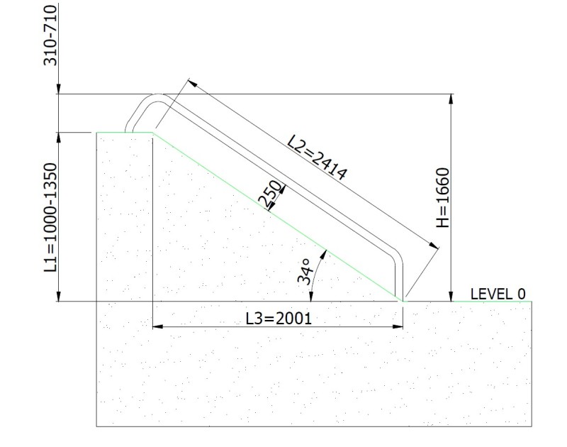 Släntrutschkana Relo 1.4 m