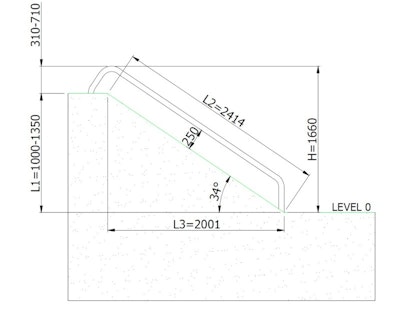 Släntrutschkana Relo 1.4 m