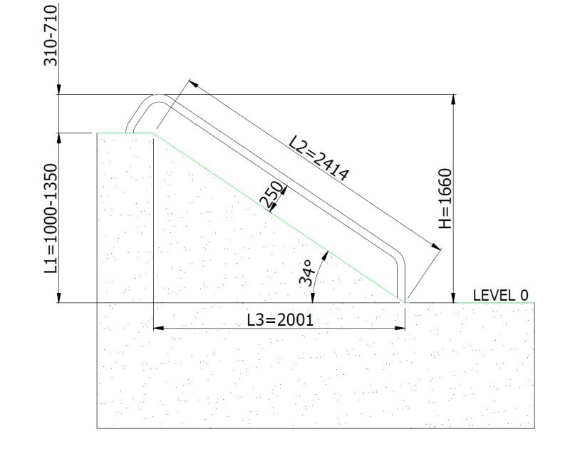 Släntrutschkana Relo 1.4 m