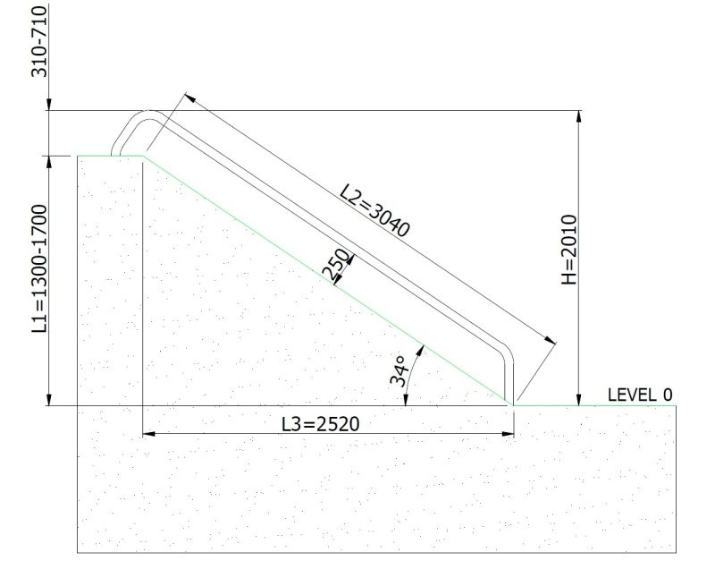 Släntrutschkana Relo 1.7 m