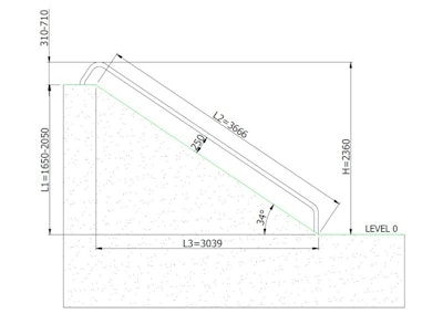 Släntrutschkana Relo 2.1 m