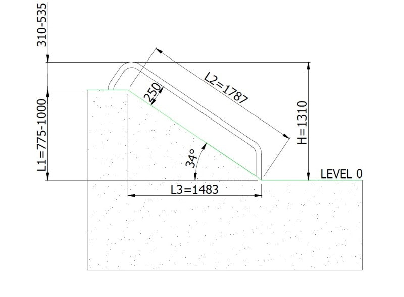 Släntrutschkana Relo 1.0 m - bild 2