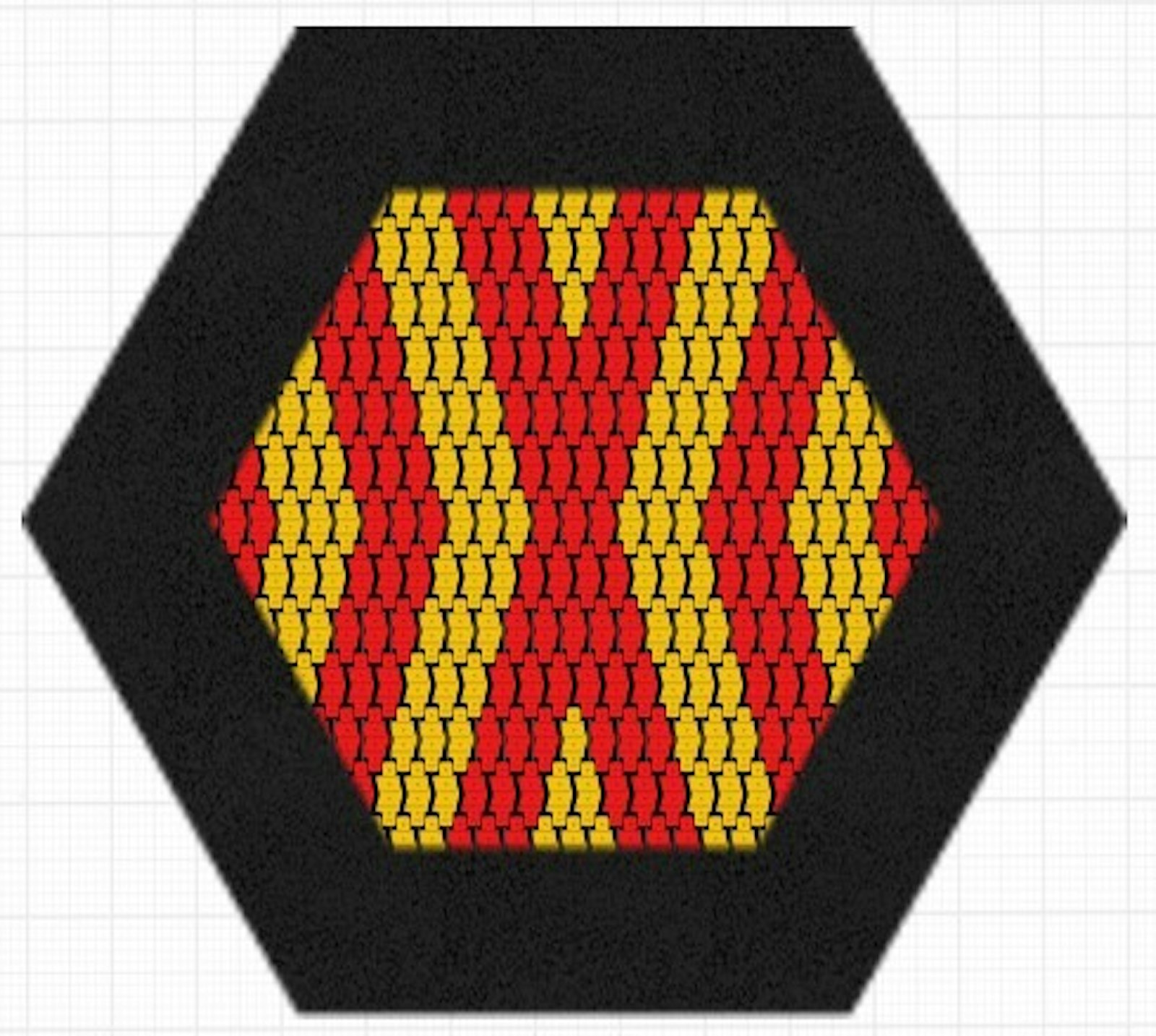 Trampoline Hexo YELLOW-RED PATTERN