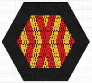 Trampoline Hexo YELLOW-RED PATTERN
