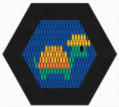 Studsmatta Hexo Sköldpadda