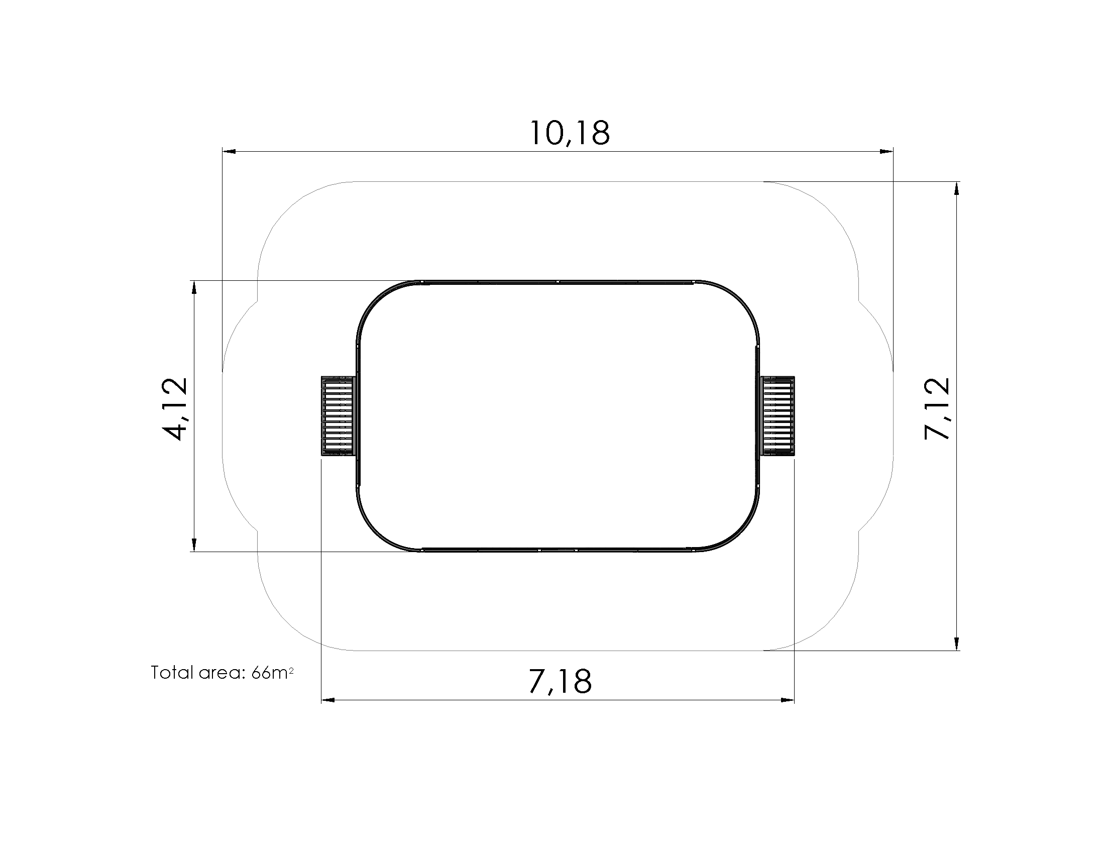 Friends Arena 6x4 meter (LEK0114057)