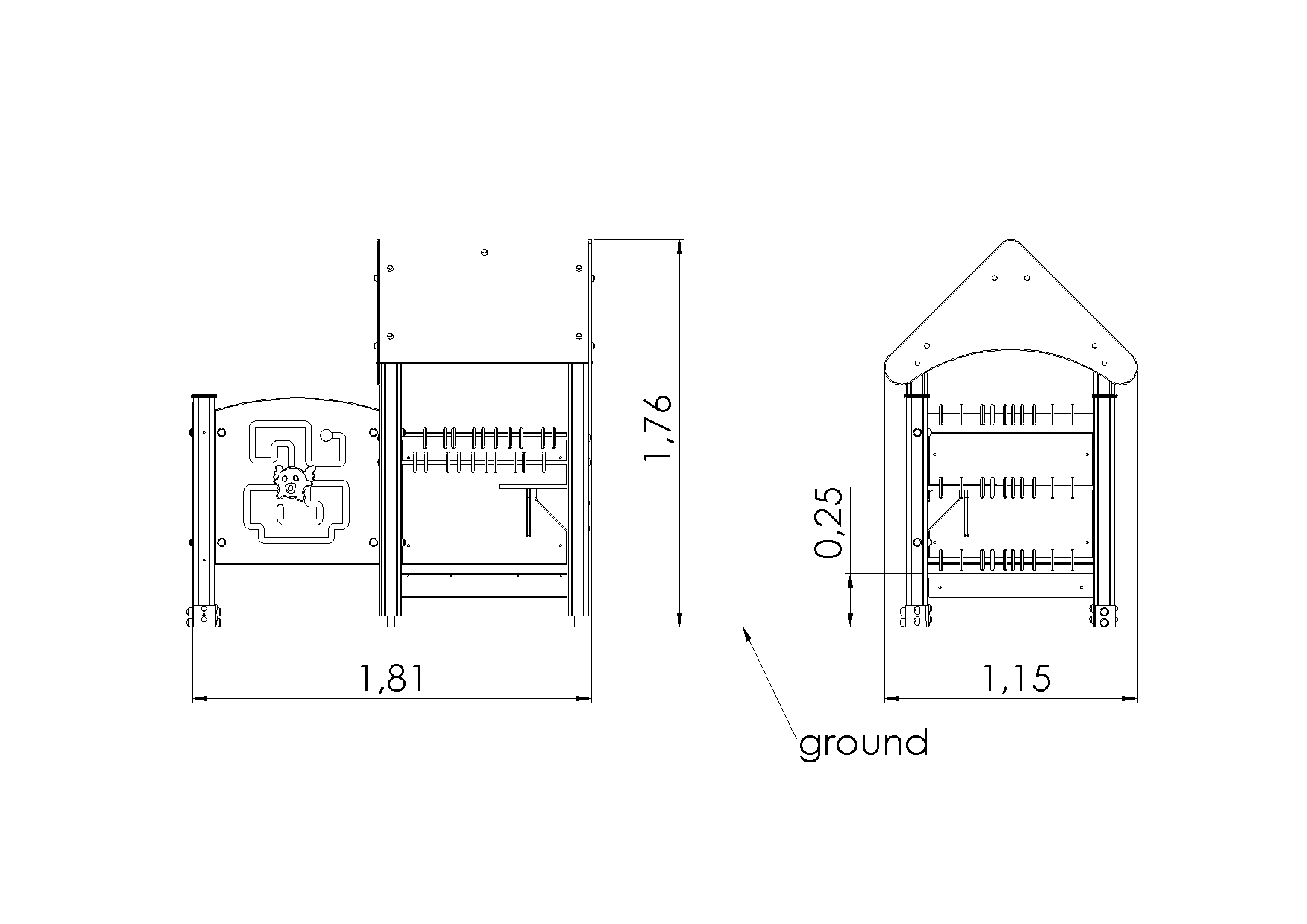Lekhus KIOSK with activity walls