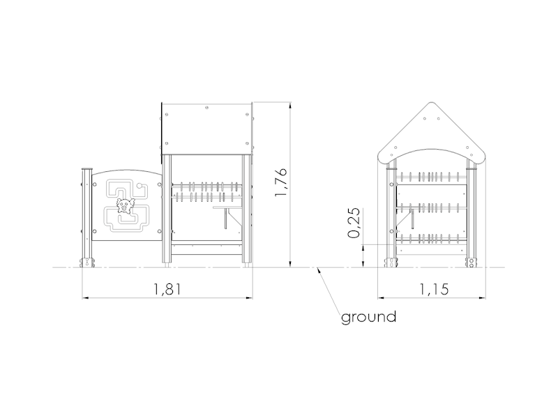 Lekhus KIOSK with activity walls