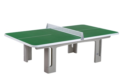 Utomhus bordtennisbord med rundade hörn