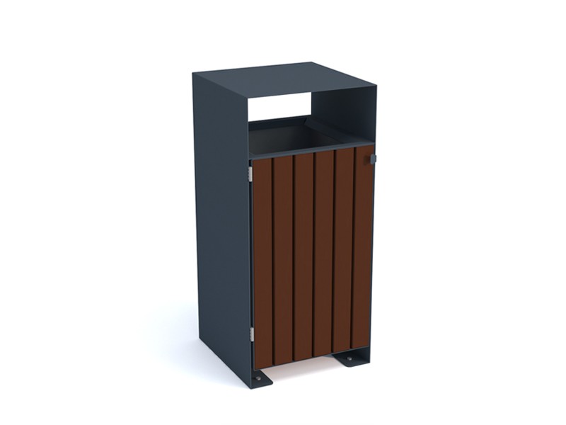 Papperskorg Cirkeln 70 L trä/stål