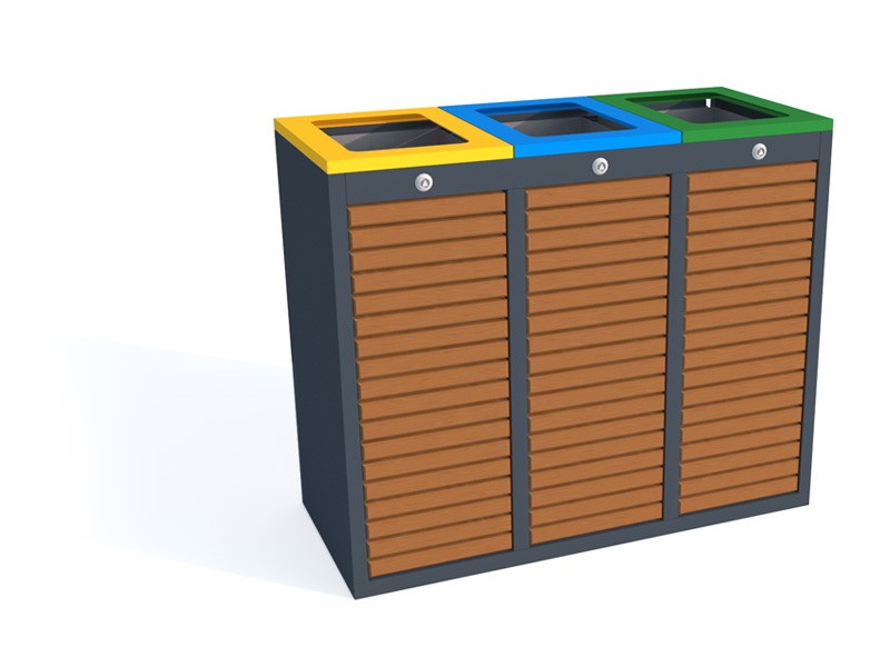 Källsorteringskärl Kronan 3x80 L