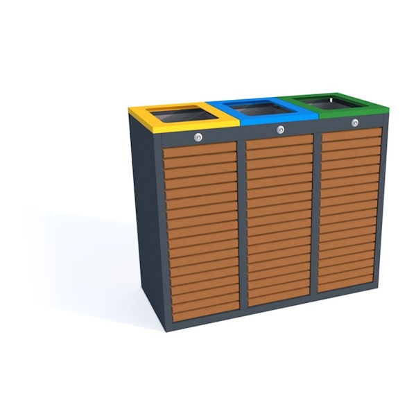 Källsorteringskärl Kronan 3x80 L