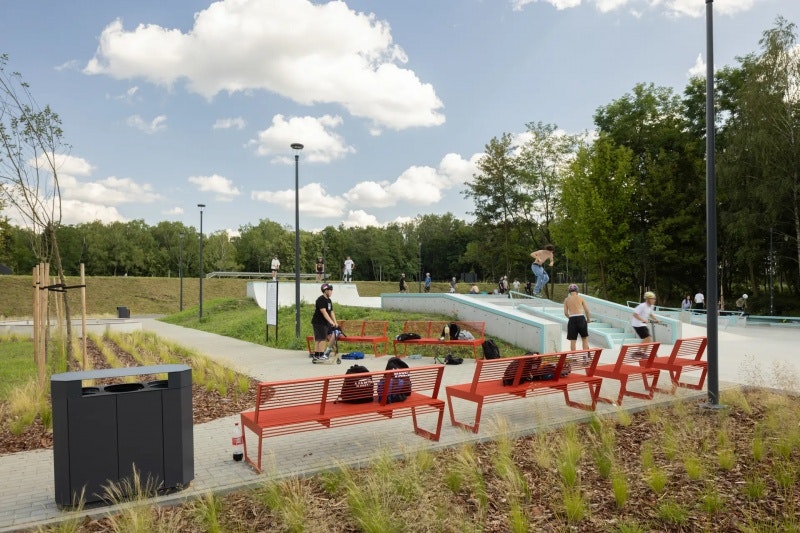 Källsorteringskärl Vallen 3x61 L aluminium - bild 5