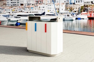 Källsorteringskärl Vallen 3x61 L aluminium - bild 2