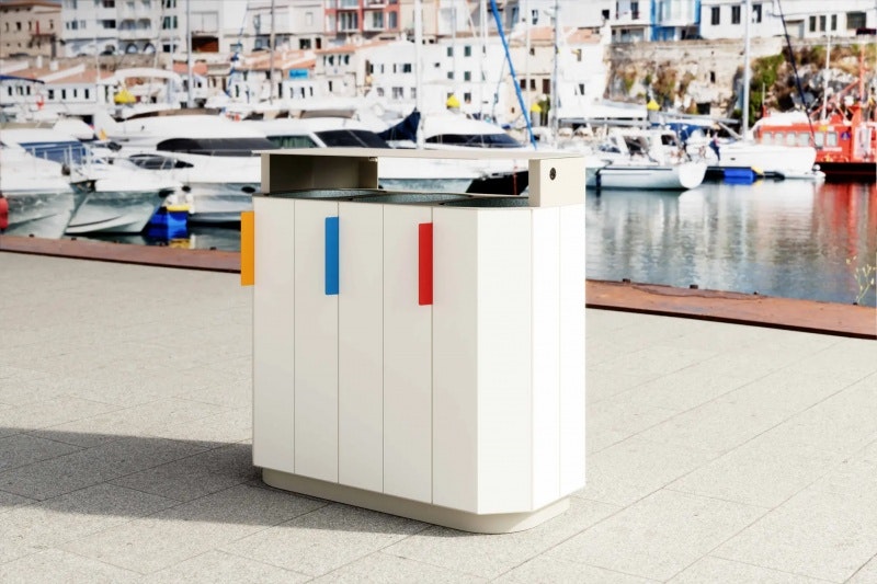 Källsorteringskärl Vallen 3x61 L aluminium - bild 2