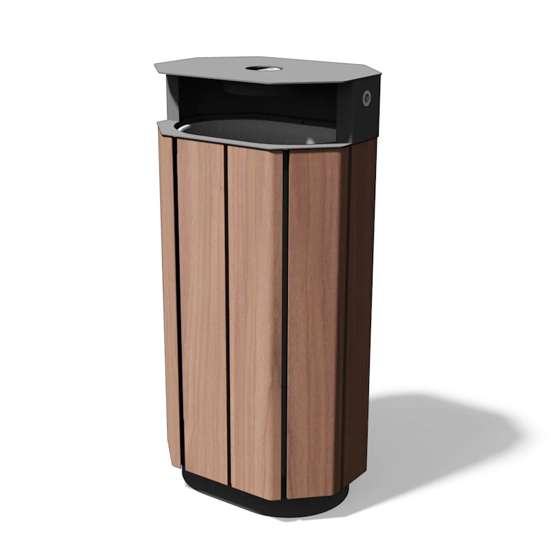 Papperskorg Zonen 61 L med askkopp - bild 1