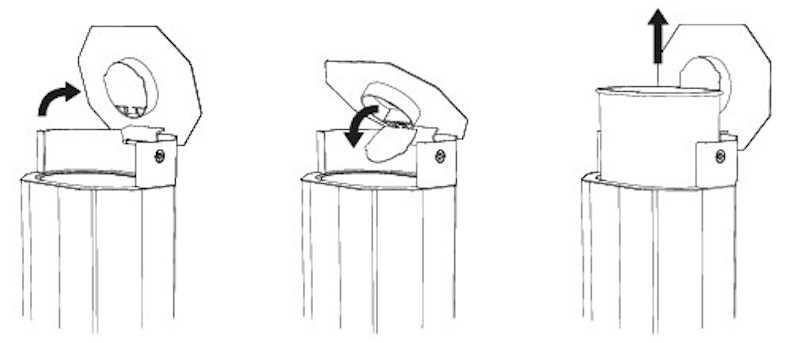 Papperskorg Zonen 61 L med askkopp - bild 3