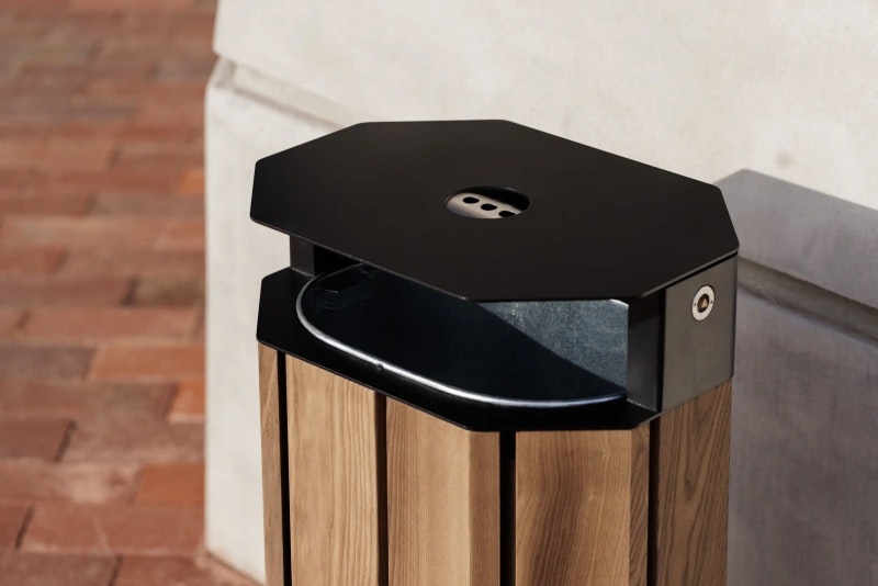 Papperskorg Zonen 61 L med askkopp - bild 4